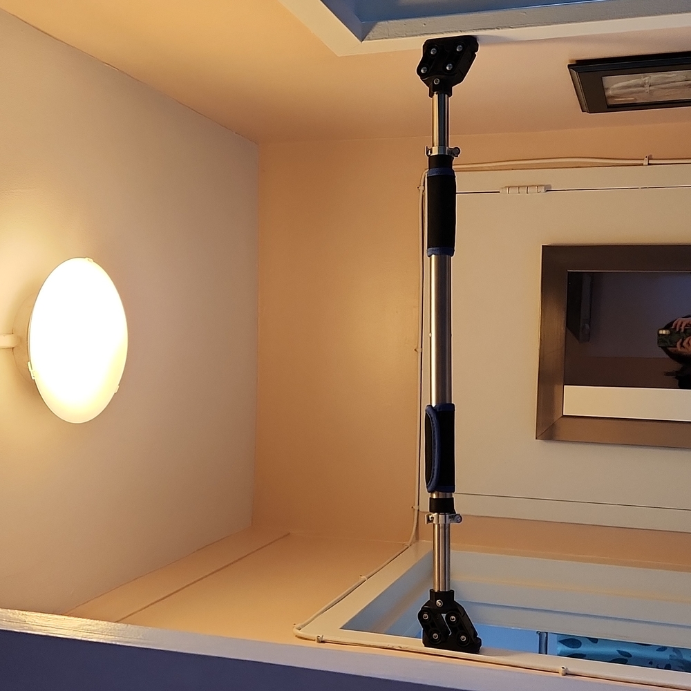 Evolve over adjustable pull-up bar. No drilling needed.